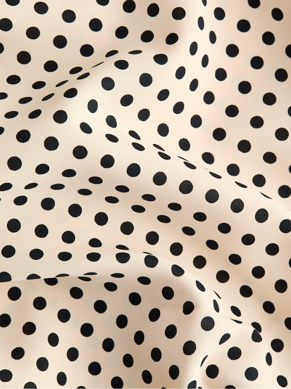 H&M Cream Polka Dot One-Shoulder Top with Black Dots - Picture 3 of 5